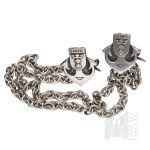 Silver (0.800) - Poland - Shirt Pin with the Coats of Arms of Gdańsk