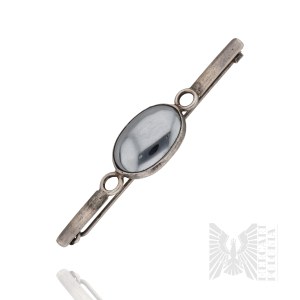 Silver (0.925) - Brooch with Hematite