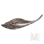 Silver (0.925) - Poland - Feather/Leaf-Shaped Brooch - gmerk IS