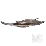Silver (0.925) - Poland - Feather/Leaf-Shaped Brooch - gmerk IS