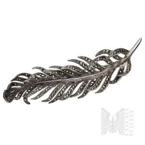 Silver (0.925) - Feather-Shaped Brooch