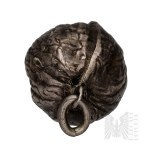 Silver - Naturalistic Walnut-Shaped Pendant