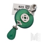 [GEMPORIA CERTIFICATE] - Silver (0.925) - Pendant with Green Onyx (Verde Onyx)