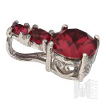 Silver (0.925) - Pendant with Red Stones