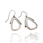 Set - Silver - Earrings, Pendant, and Ring with Organic Shapes