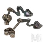 Silver (0.925) - Set of Earrings, Chain, and Pendant