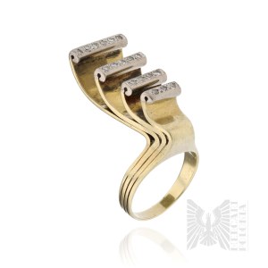14k Gold - Ring with Four Ornate Bands