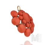 19th/20th century (?) - Gold & Coral - Vintage Pendant with an Organic, Decorative Shape