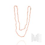 Natural Stone Necklace in Shades of Peach and Coral Pink