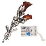 Silver (0.925) - Rose-Shaped Brooch