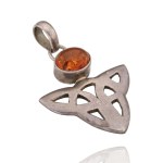 Silver (0.925) - Pendant with Natural Amber