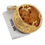[GEMPORIA CERTIFICATE] - Silver (0.925) - Poland - Amber Pendant with a Star Motif