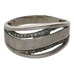 Silver (0.925) - Ring with a Waving Ribbons Motif