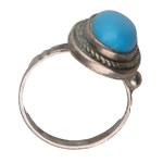 Silver - Ring with a Blue Stone