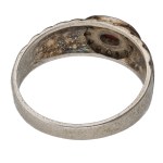 Silver (0.925) - United Kingdom - Birmingham - Ring with a Red Stone