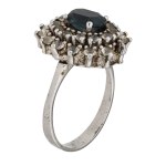 Silver (0.925) - Ring with a Blue Stone