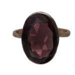 Silver - Ring with a Purple Stone