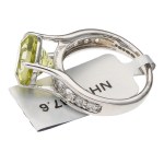 [GEMPORIA CERTIFICATE] - Silver (0.925) - Ring with Citrine & White Zircon