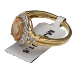 [GEMPORIA CERTIFICATE] - Silver (0.925) - Ring with Imperial Citrine & White Zircon