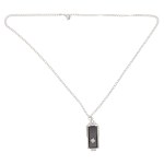 [Art Deco] - Silver (0.925) - Necklace with a Geometric Pendant