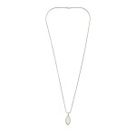 Silver (0.925) - Long Necklace with Mother-of-Pearl