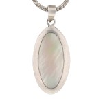 Silver (0.925) - Long Necklace with Mother-of-Pearl