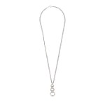 Silver (0.925) - Necklace with Three Circles Decorated with White Zirconia