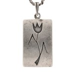 Silver (0.925) - Necklace with a Floral Pattern