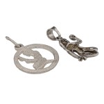 Two "Virgo" Zodiac Pendants, 925 Silver