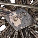 Silver (0.800) - Filigree - Floral-Shaped Brooch