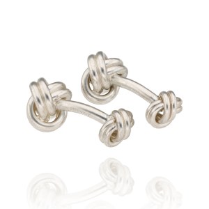 Silver - Cufflinks in the Shape of Knots