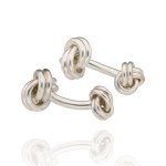 Silver - Cufflinks in the Shape of Knots