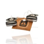Original Label - Cufflinks with a Pearl Inlay (Cooperative Association of Folk and Artistic Handicraft Producers)