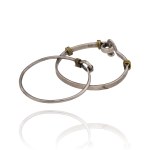 Silver (0.925) - A Pair of Bracelets with an Interesting Linear Design