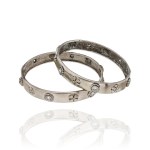 Silver (0.925) - Pair of “Circles” Bracelets in the Y2K Style (“Millennial Style”)