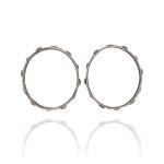Silver (0.925) - Pair of “Circles” Bracelets in the Y2K Style (“Millennial Style”)