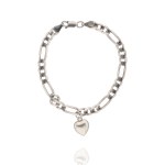 Silver (0.925) - Heart-Shaped Charm Bracelet