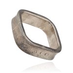 [TIFFANY 1837] Tiffany & Co. - Silver (0.925) - Designer Square-Shaped Wedding Band