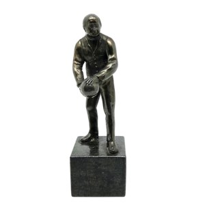 Figur eines Mannes, der Bowling spielt