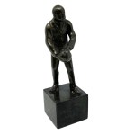 Figur eines Mannes, der Bowling spielt