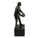 Figur eines Mannes, der Bowling spielt