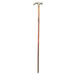 Wooden cane with a Derby-style handle, early 20th century