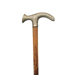 Wooden cane with a Derby-style handle, early 20th century