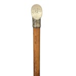 Wooden cane with a Derby-style handle, early 20th century