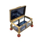 Lapis lazuli box, a souvenir from the Grand Tour, France, 19th century