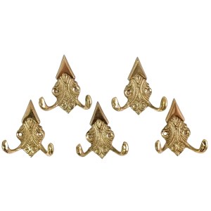 Set of decorative brass hangers