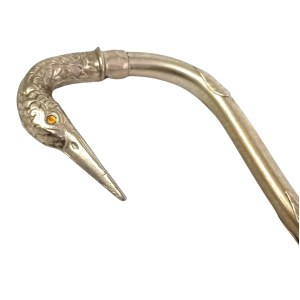 Umbrella handle shaped like a bird's head