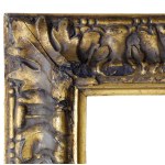 A gilded frame with a flowing oak-leaf ornament