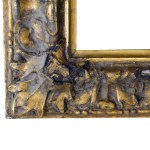 A gilded frame with a flowing oak-leaf ornament