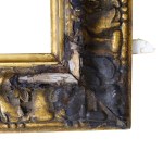 A gilded frame with a flowing oak-leaf ornament